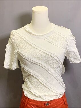 Free People White Lace Top NWT Size S